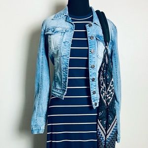 American rag light blue faded denim jacket